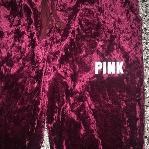 PINK VS  ||  velvet joggers ✨